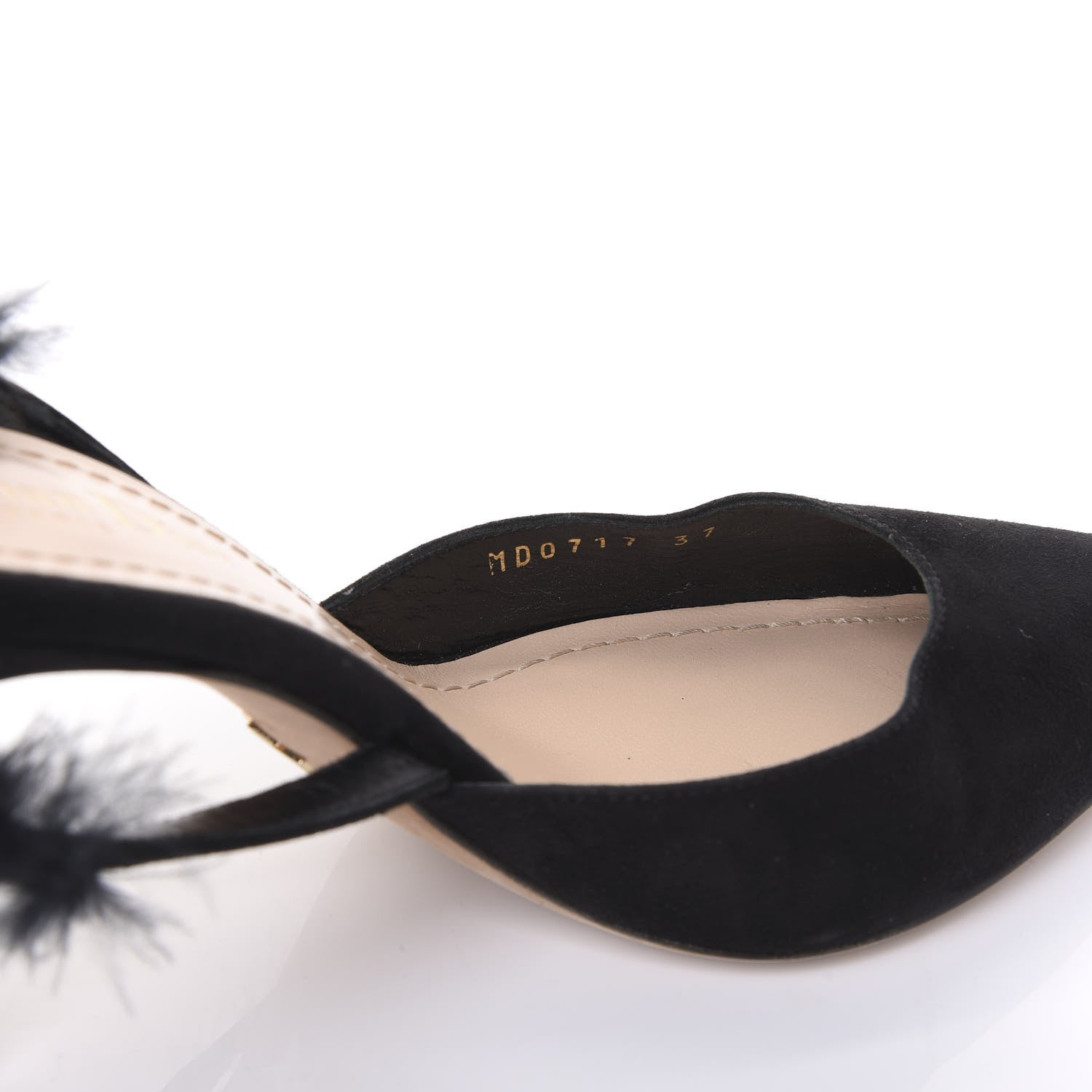 Christian Dior Suede Feather Dior Ethnie Pumps 37 Black 8 of 8