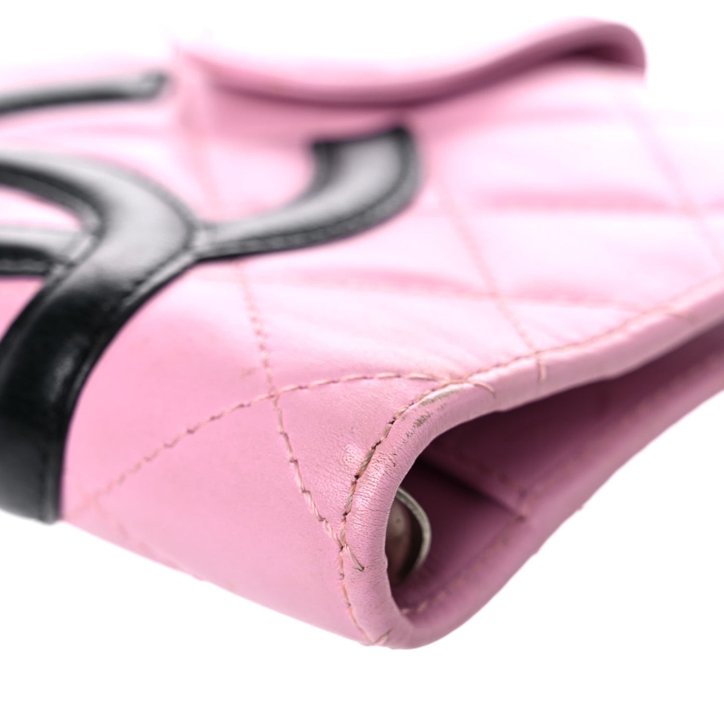 Calfskin Quilted Small Cambon Agenda Planner Pink