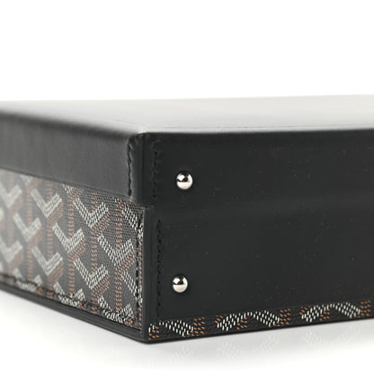 Goyard Goyardine Regina Trunk Black Gold 10 of 11