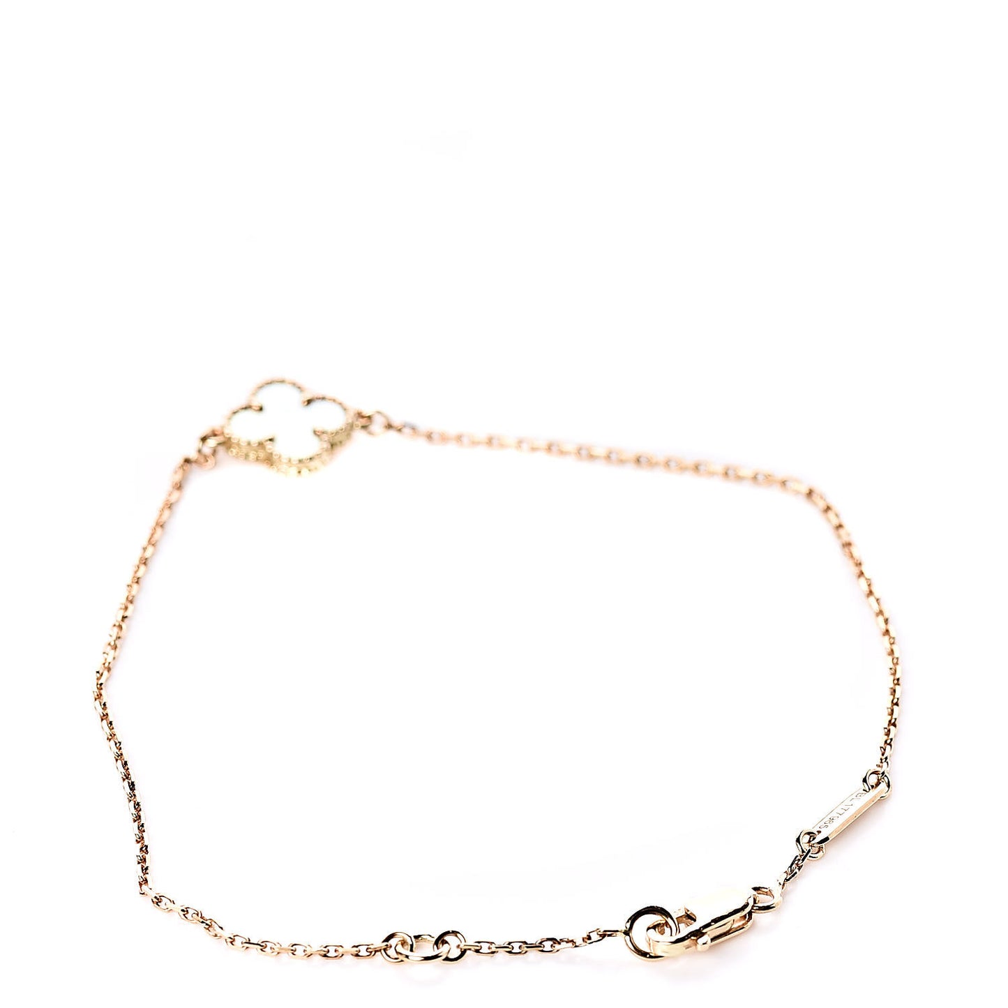 18K Yellow Gold Mother of Pearl Sweet Alhambra Bracelet