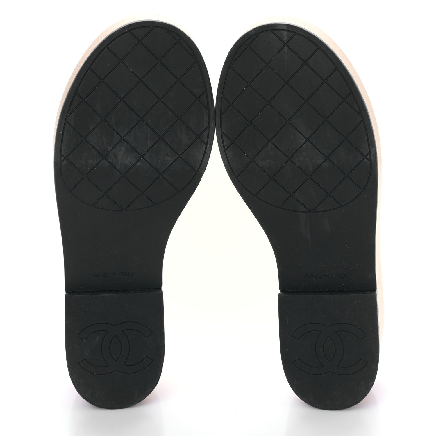 Chanel Lambskin Quilted CC Slip On Platform Sandals 39 Black 5 of 8