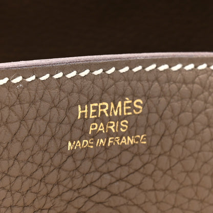 Hermes Taurillon Clemence Lindy 30 Etoupe 6 of 10