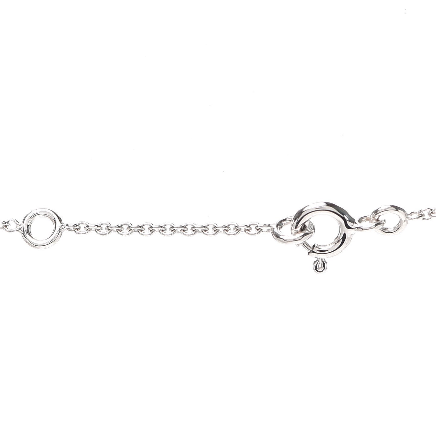 18K White Gold Diamond PM Chaine d'Ancre Enchainee Necklace