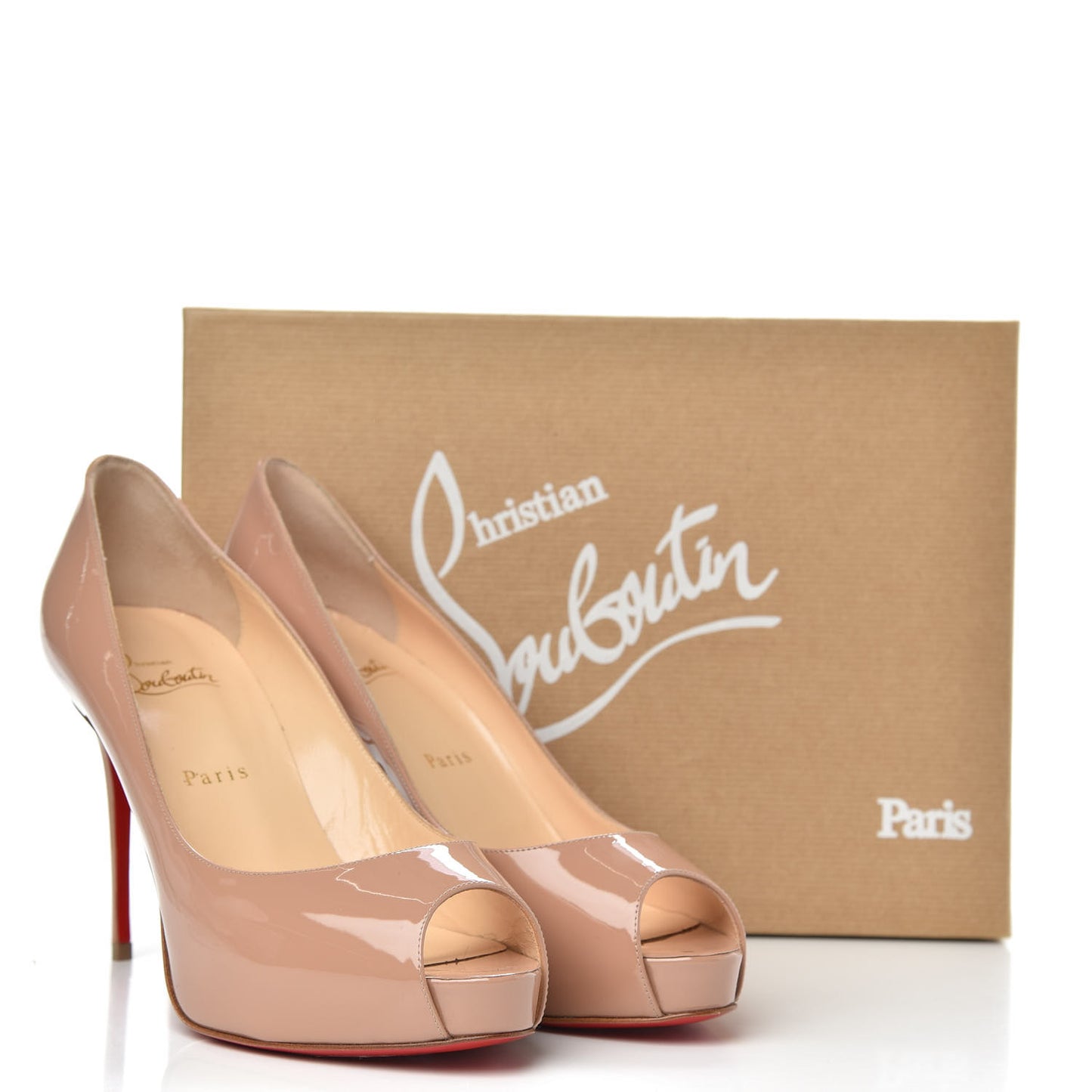 Patent New Very Prive 100 Pumps 39.5 Nude