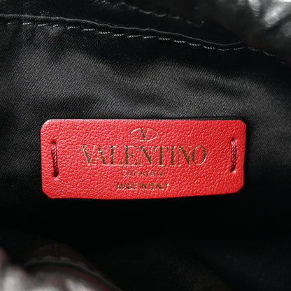 Valentino Garavani Calfskin Rockstud Drawstring Pouch Black 6 of 10