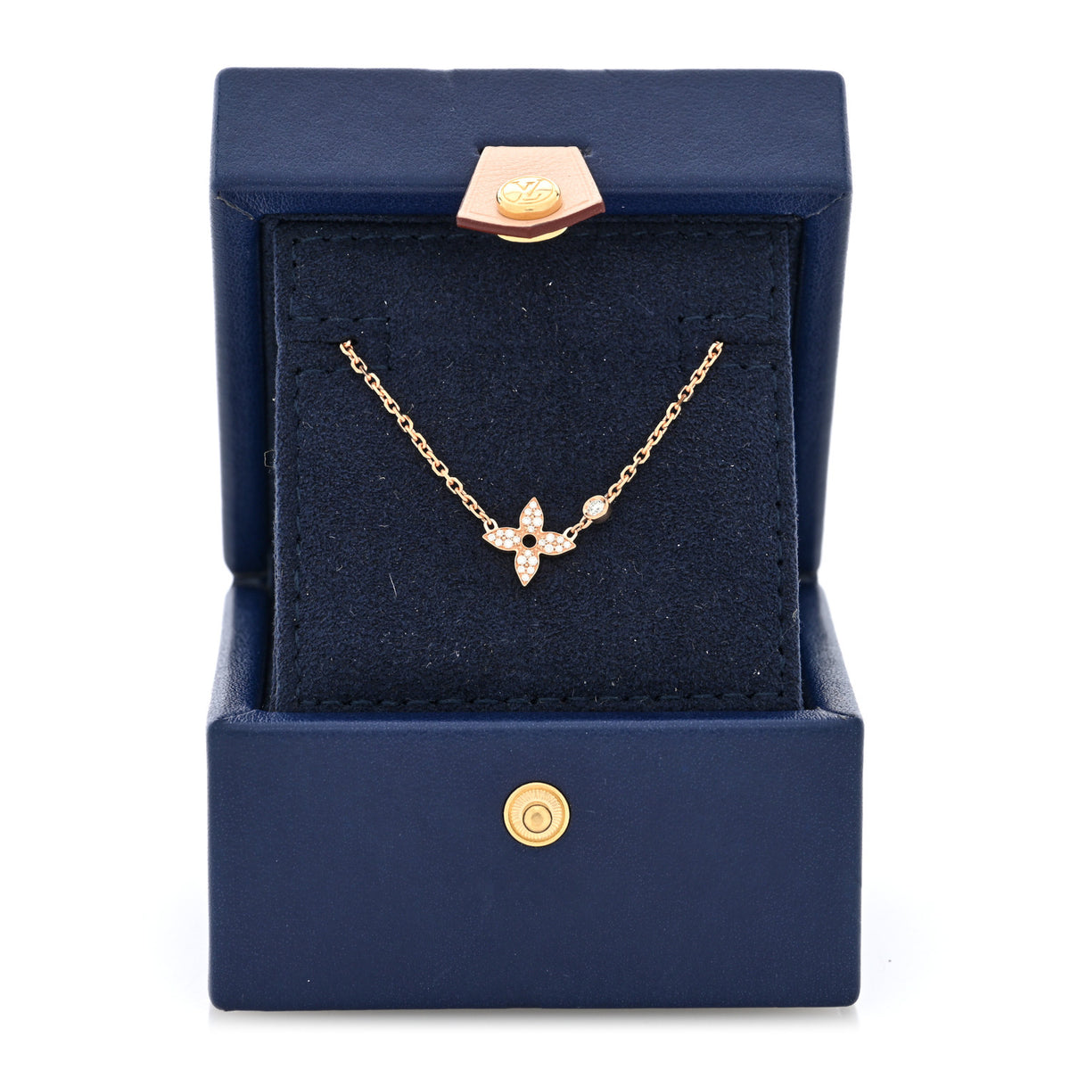 18K Pink Gold Diamond Idylle Blossom Pendant Necklace