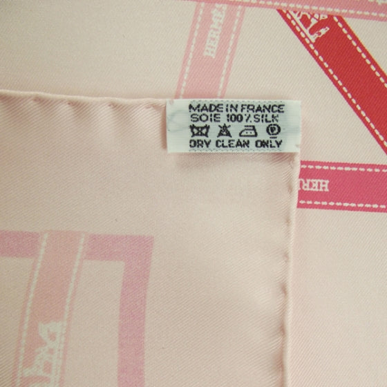 Hermes Silk Twill Pocket Square Scarf Ribbon 4 of 5