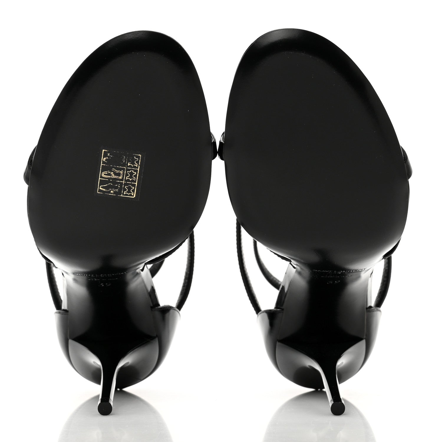 Saint Laurent Patent Cassandra 100 Sandals 39 Black 5 of 9