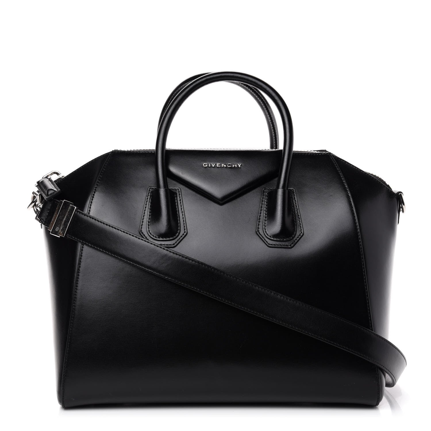 Givenchy Shiny Lord Calfskin Medium Antigona Black 1 of 11