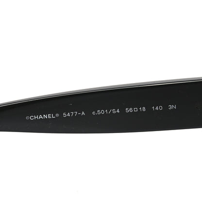 Chanel Acetate Enamel Heart Butterfly Sunglasses 5477-A Black 6 of 7