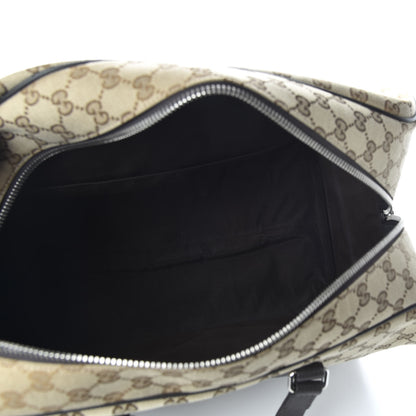 Gucci Monogram Dollar Calfskin Boston Duffle Bag Beige Ebony Testa di Moro Marrone Scuro 4 of 11
