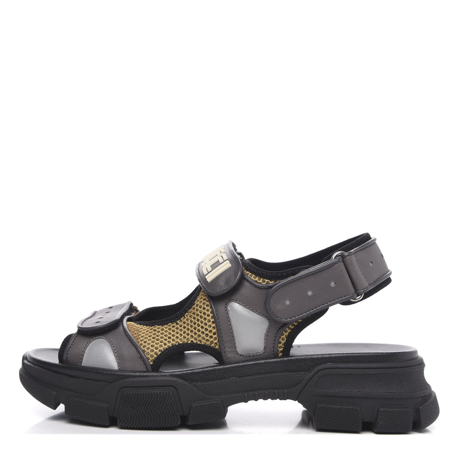 X SEGA Nappa Mesh Mens Aguru Sandals 9 Loess Black