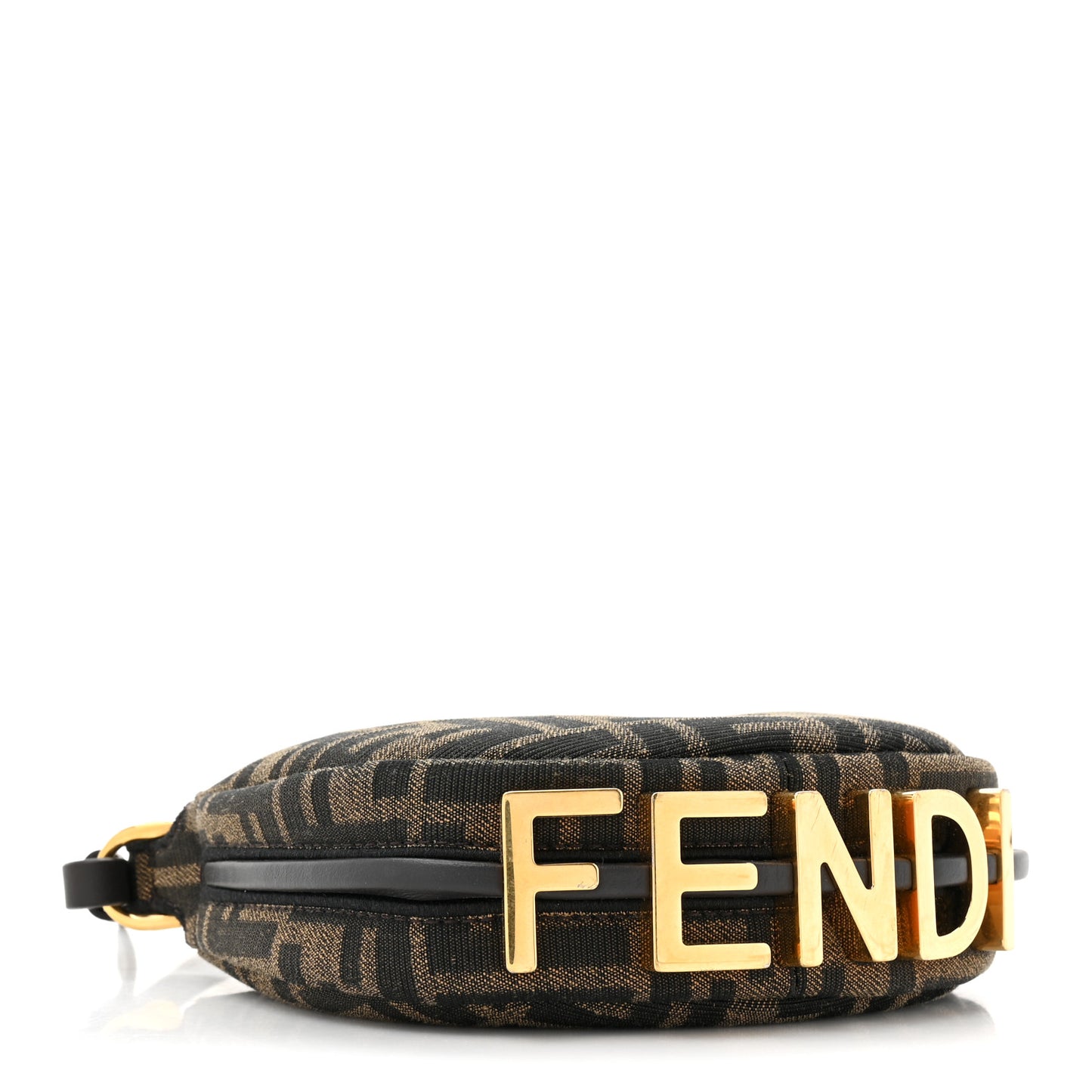Fabric Jacquard FF 1974 Nano Fendigraphy Hobo Charm Tobacco Moro