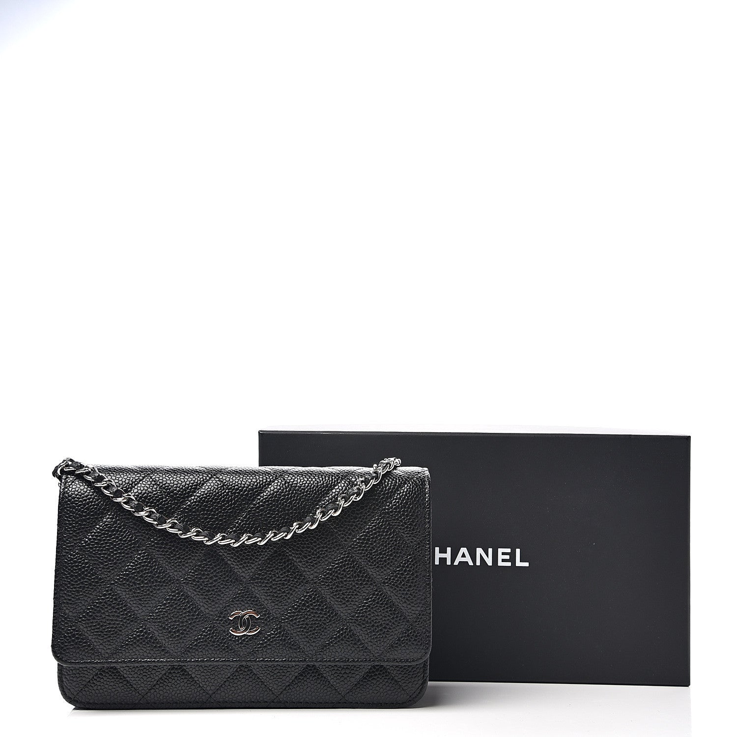 Chanel Caviar Quilted Wallet On Chain WOC Black 11 of 11