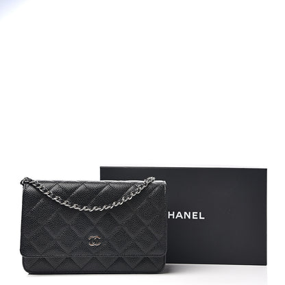 Chanel Caviar Quilted Wallet On Chain WOC Black 11 of 11