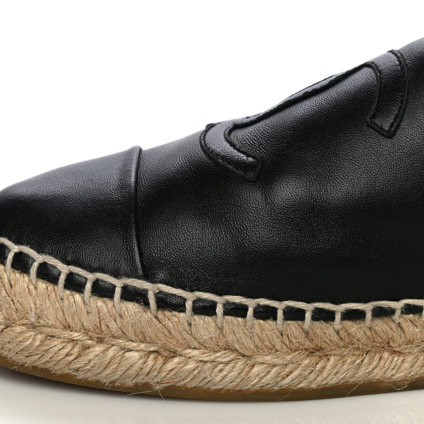 Lambskin CC Espadrilles 37 Black