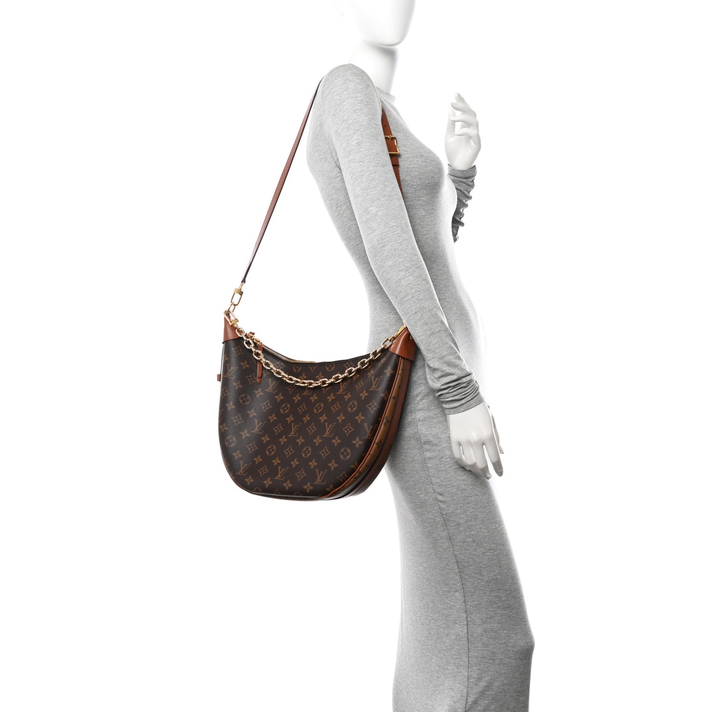 Reverse Monogram Loop Hobo