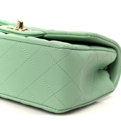 Chanel Lambskin Quilted Mini Rectangular Flap Green 11 of 12