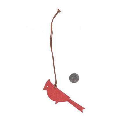 Hermes Togo Epsom Petit H Bird Bag Charm GM Rouge De Coeur 2 of 5