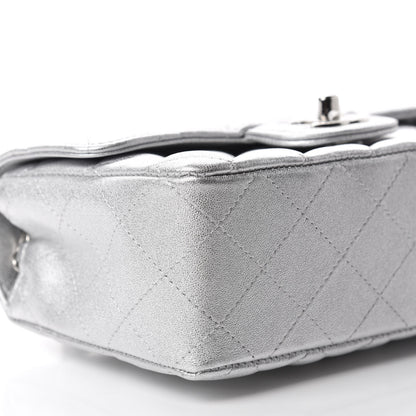 Chanel Metallic Lambskin Quilted Mini Rectangular Flap Silver 6 of 11