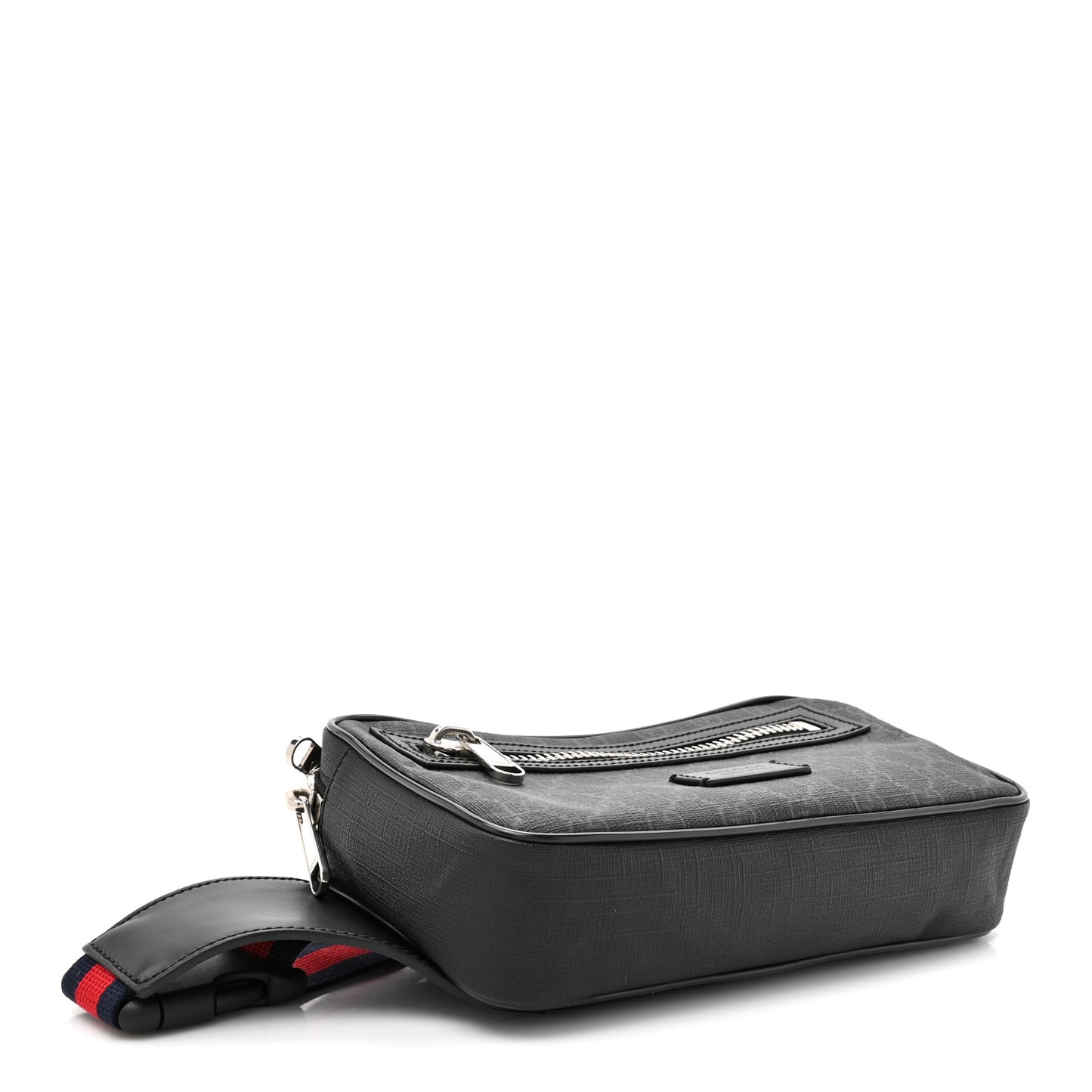 Soft GG Supreme Monogram Web Belt Bag Black Grey
