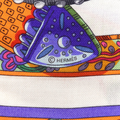 Hermes Cashmere Silk Le Songe De La Licorne Shawl 140 4 of 4