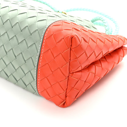 Bottega Veneta Nappa Intrecciato Small East West Andiamo Shoulder Bag New Sauge Orange Celadon 9 of 9