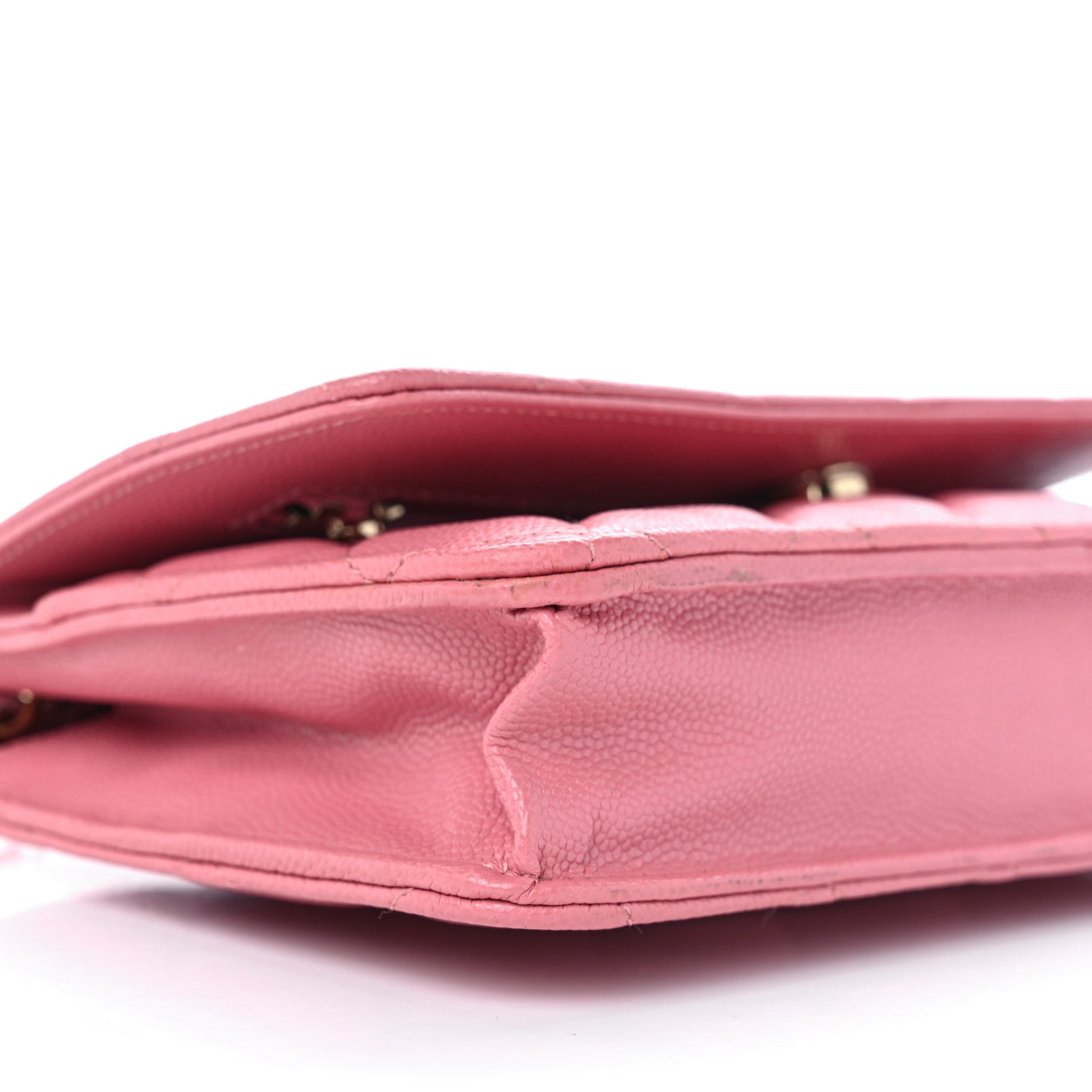 Chanel Caviar Quilted Wallet on Chain WOC Pink 10 of 11