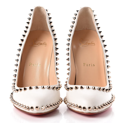 Christian Louboutin Kid Specchio Dorispiky 100 Pumps 37 Neige Colombe 2 of 11