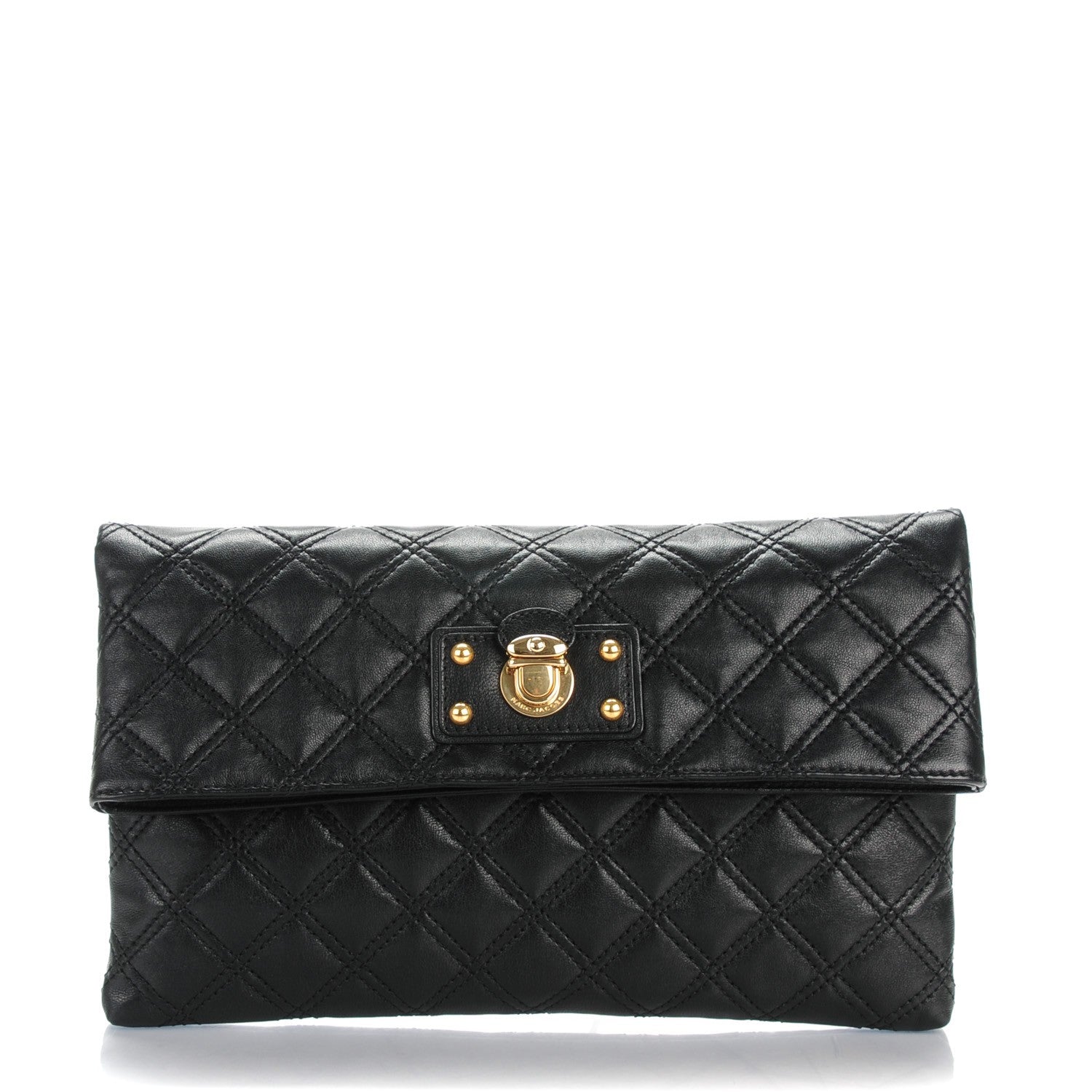 Marc Jacobs Quilted Lambskin Eugenie Clutch Black 1 of 9