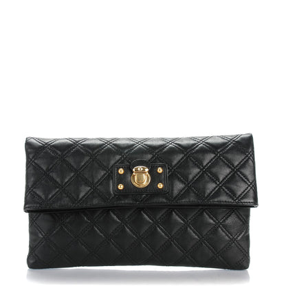 Marc Jacobs Quilted Lambskin Eugenie Clutch Black 1 of 9