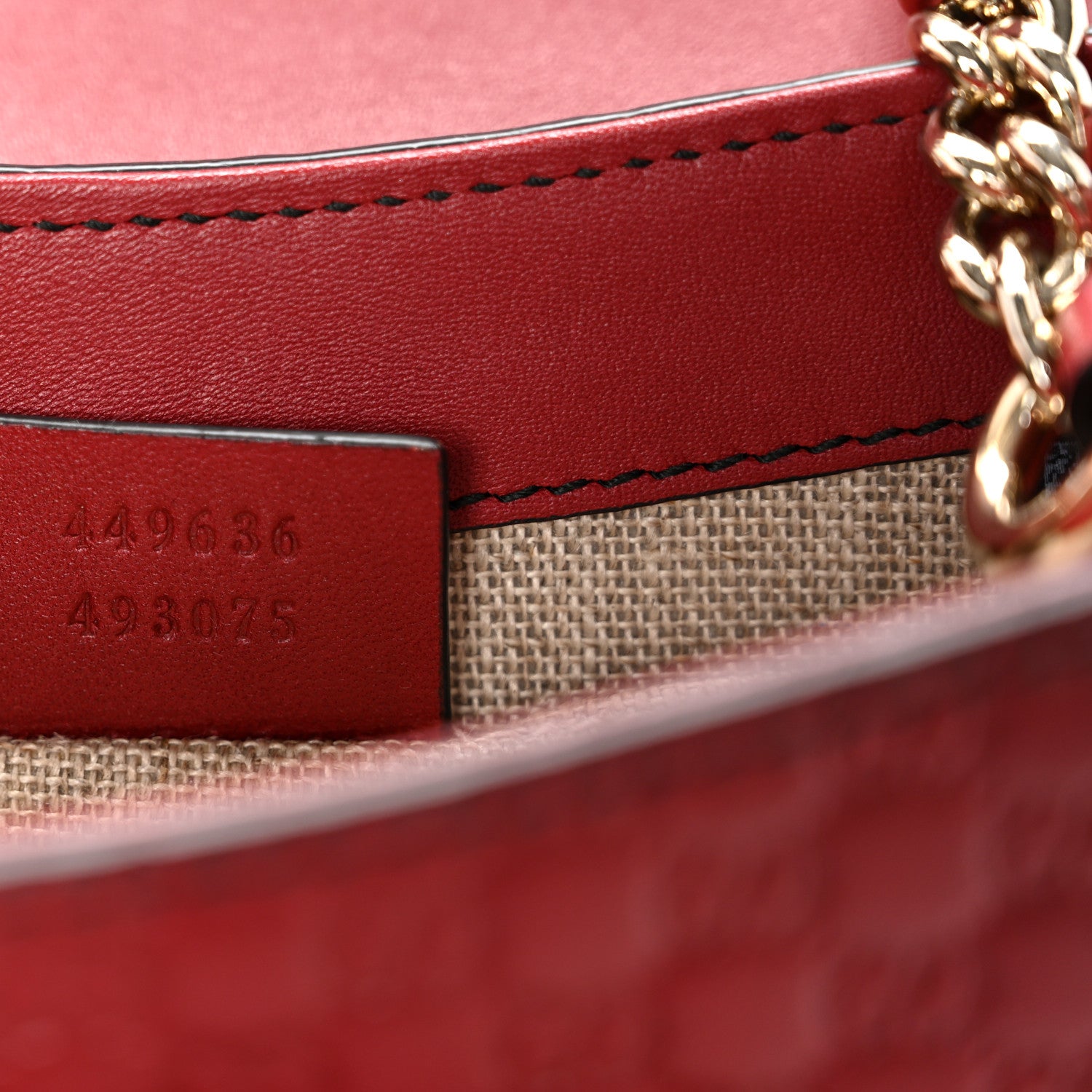 Gucci Soft Microguccissima Mini Emily Chain Shoulder Bag Rosso 7 of 10