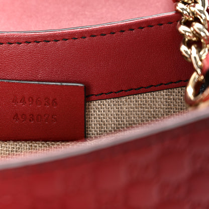 Gucci Soft Microguccissima Mini Emily Chain Shoulder Bag Rosso 7 of 10