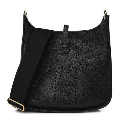 Hermes Taurillon Clemence Evelyne III PM Black 1 of 9