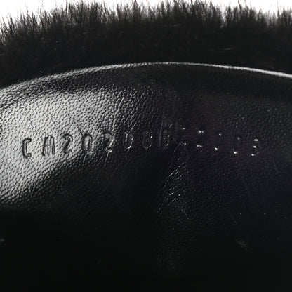 Hermes Mink Fur Suede Goatskin Trocadero Mule 37.5 Black 8 of 8