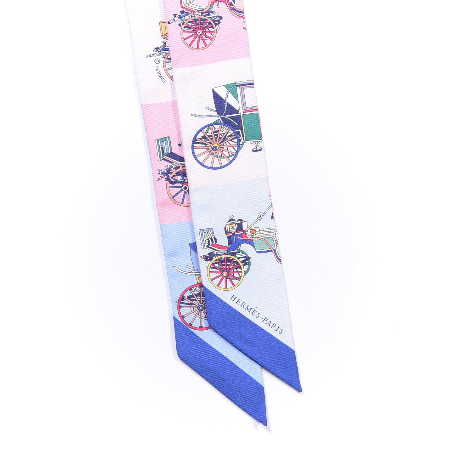 Silk Les Voitures Exquises Twilly Bleu Rose Vert