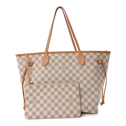 Louis Vuitton Damier Azur Neo Neverfull MM Rose Ballerine 1 of 10