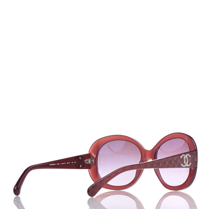 Chanel Quilted CC Sunglasses 5188 Burgundy 4 of 8
