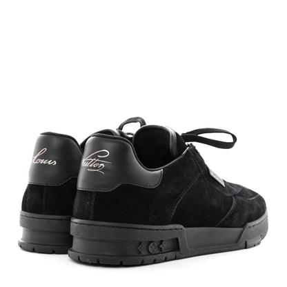 Louis Vuitton Suede Mens LV Trainer Sneakers 7.5 Black 4 of 8