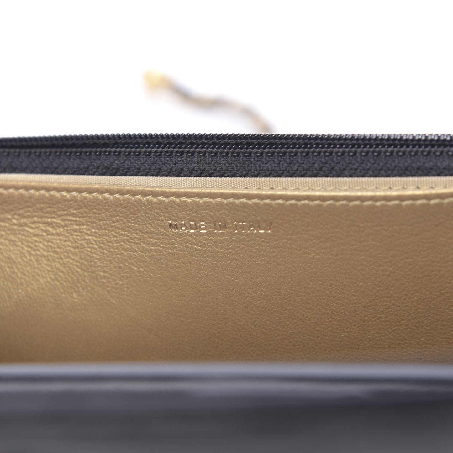 Lambskin Quilted CC Pearl Crush Wallet on Chain WOC Black