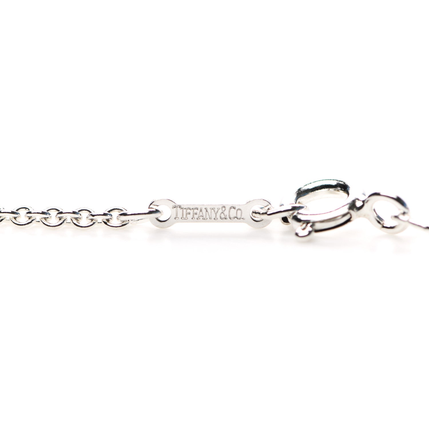 Tiffany Sterling Silver 20mm Elsa Peretti Bean Pendant Necklace 5 of 6
