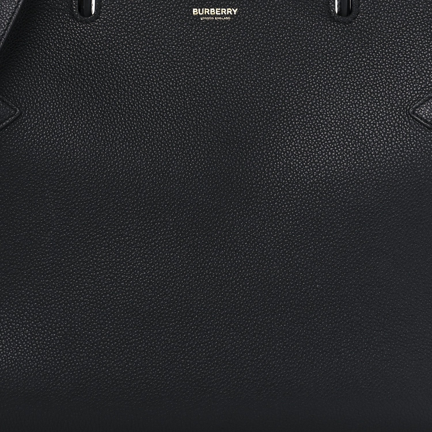 Burberry Grainy Calfskin Medium Title Bag Black 9 of 10