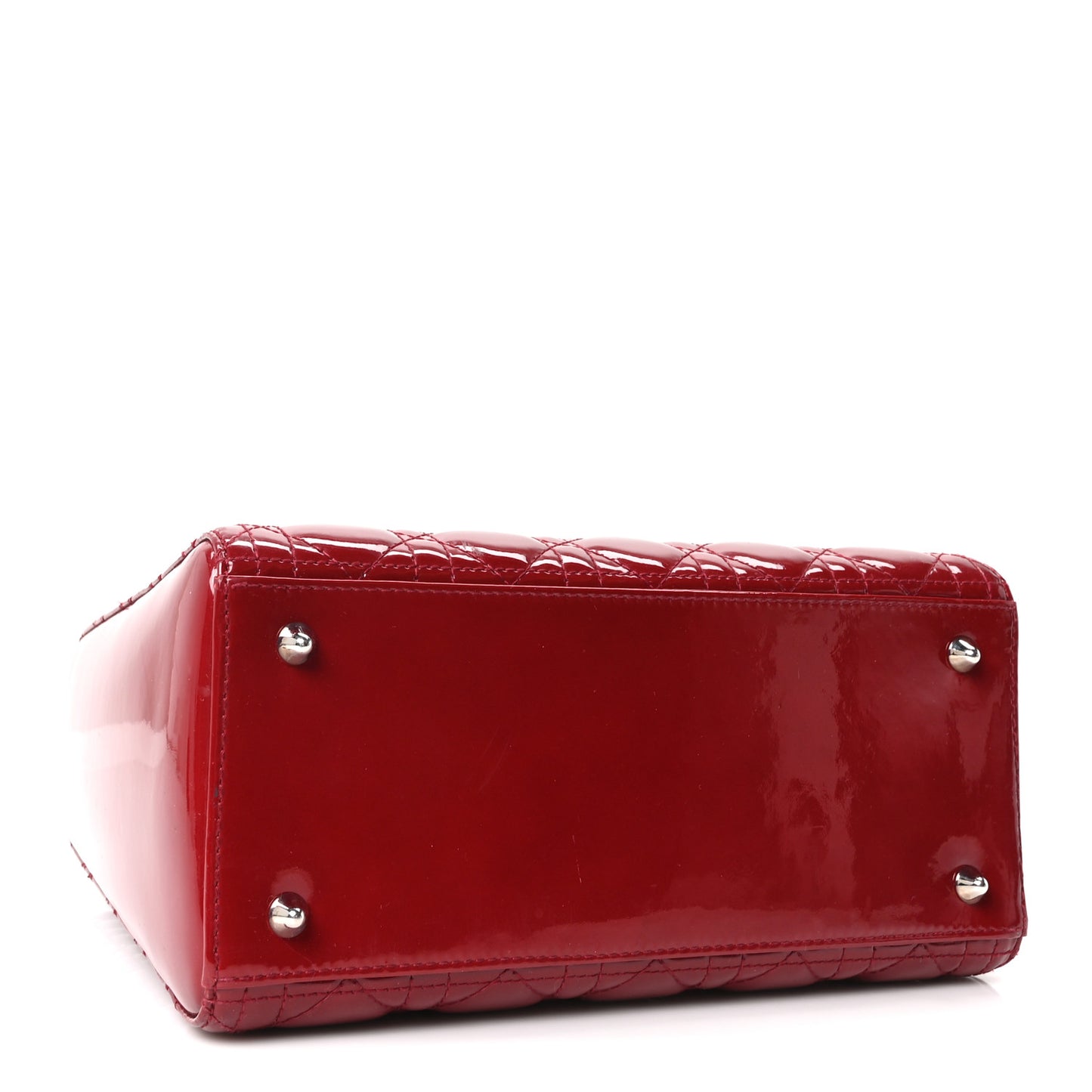 Patent Cannage Medium Lady Dior Red