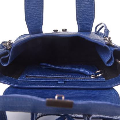 3.1 Phillip Lim 3.1 Textured Calfskin Mini Pashli Satchel Cobalt 5 of 9