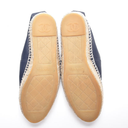 Chanel Lambskin CC Espadrilles 39 Navy 5 of 12