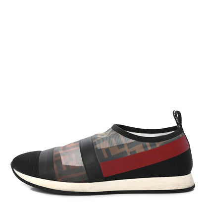 Fendi Technical Mesh FF Sneakers 38 Tobacco Red 1 of 7