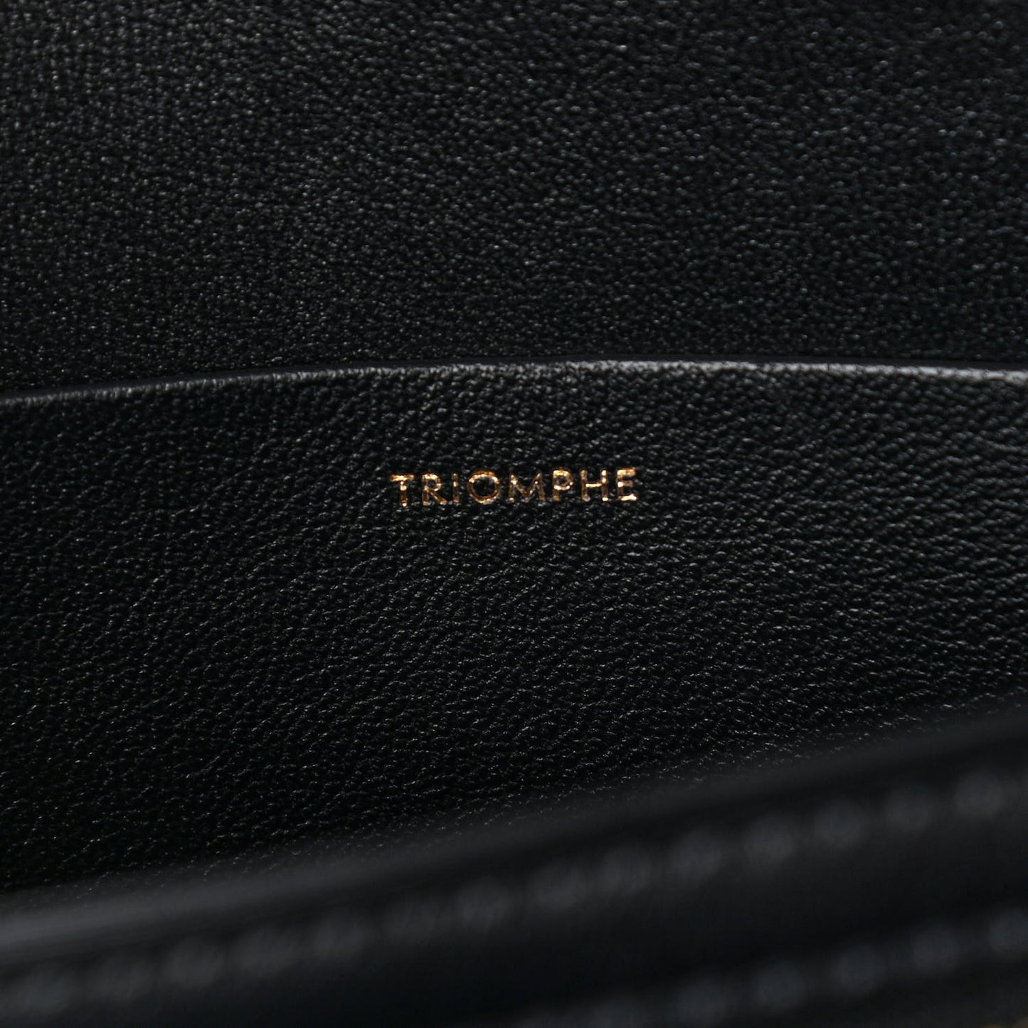 Shiny Calfskin Large Triomphe Black