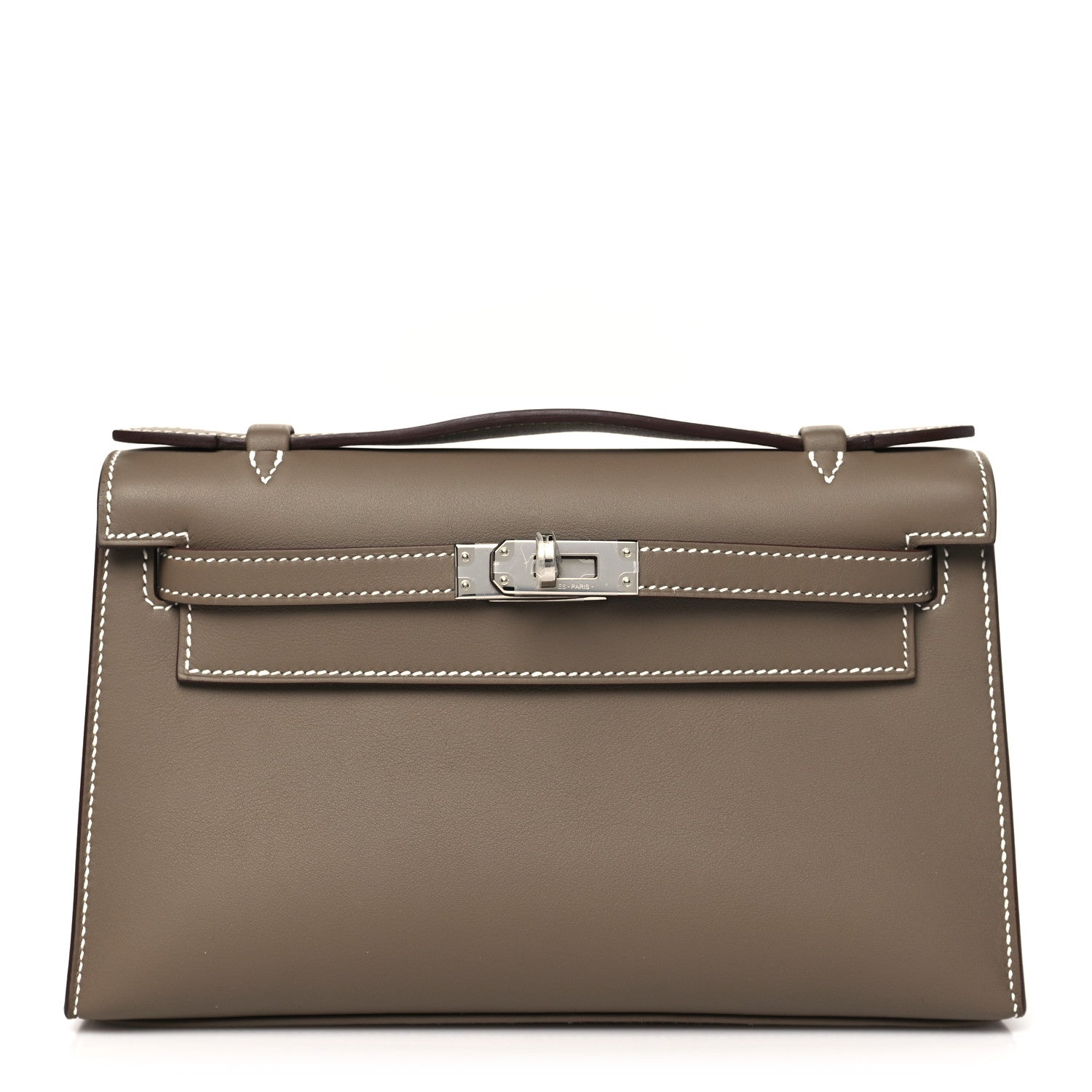 Hermes Swift Kelly Pochette Clutch Etoupe 1 of 9