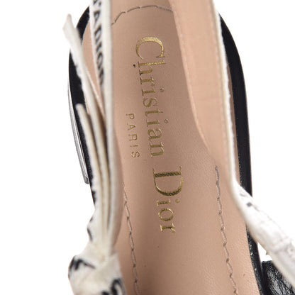 Christian Dior Technical Canvas Ribbon J'Adior Slingback Ballet Flats 37 Black 7 of 13