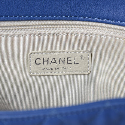 Chanel Washed Lambskin Quilted Chain Around Maxi Flap Light Blue 6 of 17